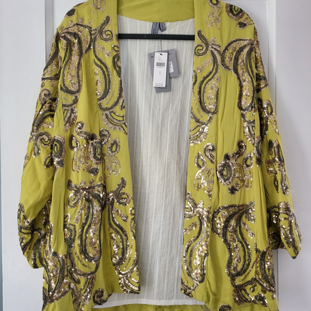 Anthropologie Bl^nk London Sequin Embellished Kimono Jacket